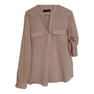 Ivanka Trump Pale Pink‎ Long or 3/4 Sleeve Blouse Size Small